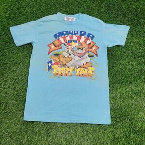 Vintage 80s Texas Armadillo Cowboy Shirt Medium 19x27 USA Made